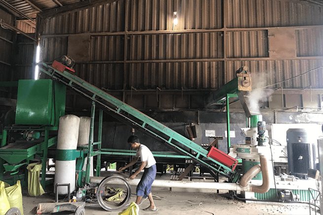 Wood pellets production line in Thailand